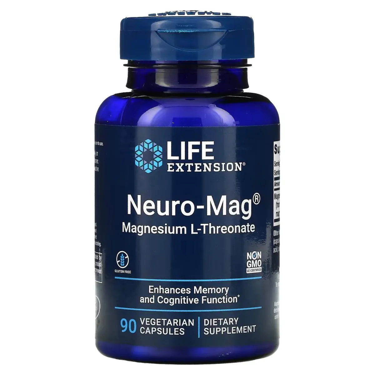 NEURO MAG MAGNéSIO L-TREONATO 90 CáPSULAS VEGETARIANAS - LIFE EXTENSION