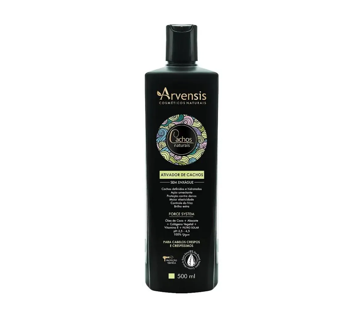 CREME ATIVADOR DE CACHOS SEM ENXAGUE 500ML (CRESPOS E CRESPÍSSIMOS) ARVENSIS