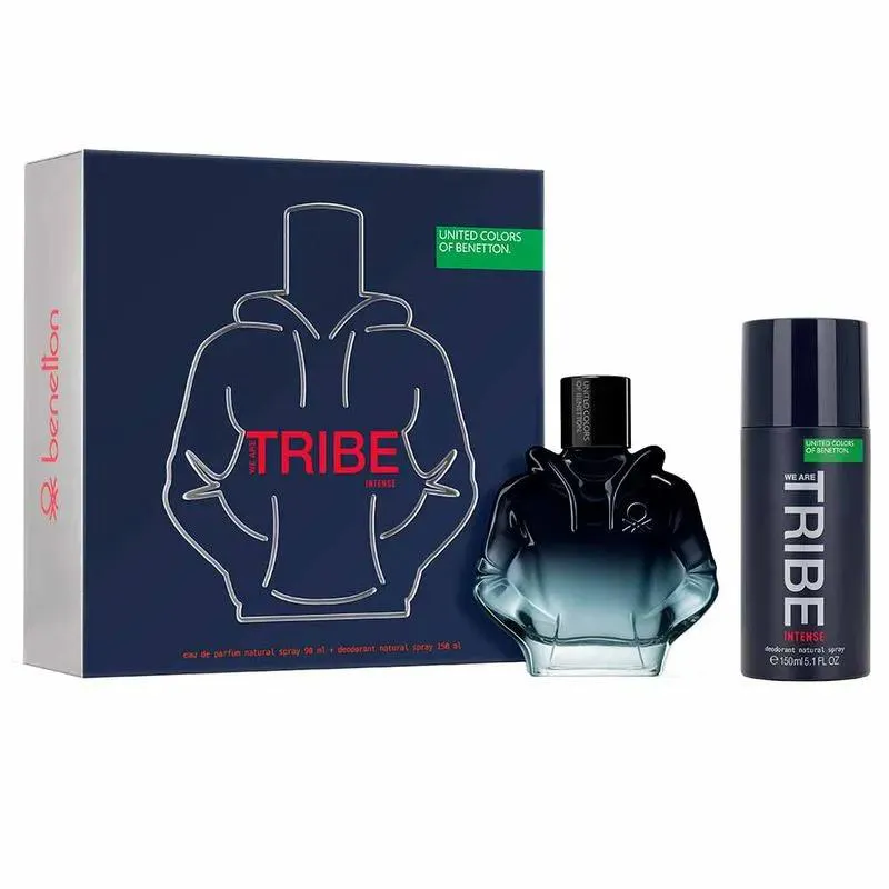 KIT BENETON WE ARE TRIBE INTENSE EAU DE PARFUM 90ML + DEODORANT SPRAY 150ML