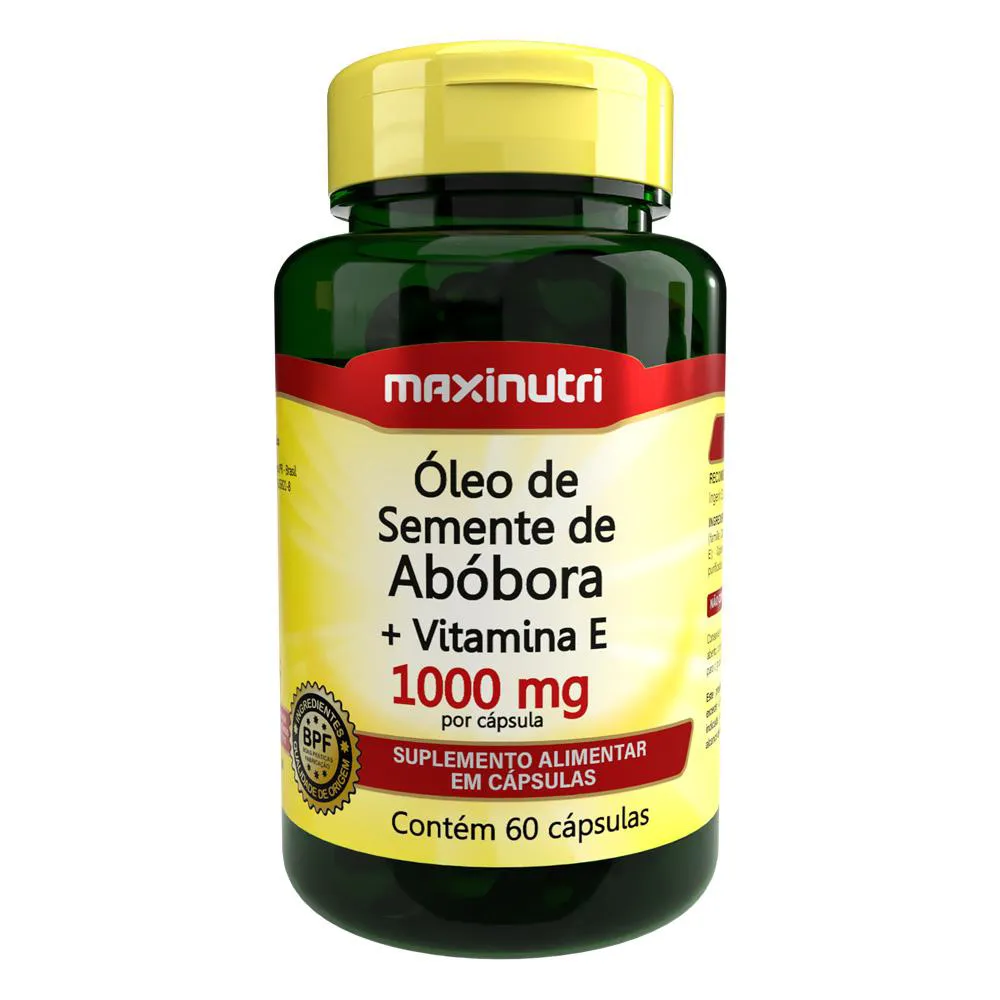 ÓLEO SEMENTE DE ABóBORA + VITAMINA E 60 CáPSULAS MAXINUTRI