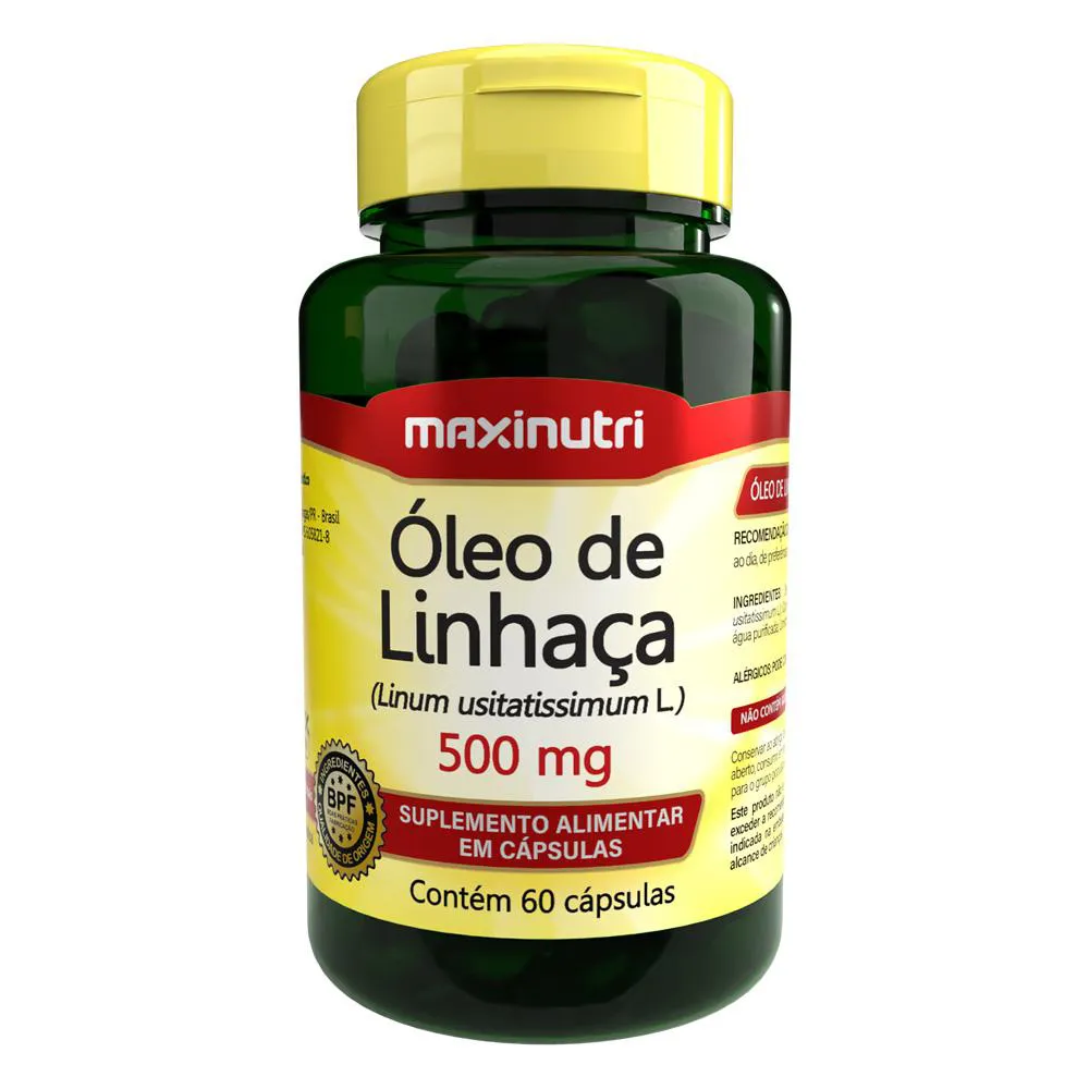 ÓLEO DE LINHAçA 60 CAPSULAS 500MG LOJA FONTE DE ôMEGA 3-6-9