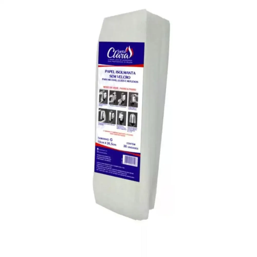 PAPEL ISOLMANTA SEM TIRAS AUTOCOLANTES 36UN 450 SANTA CLARA