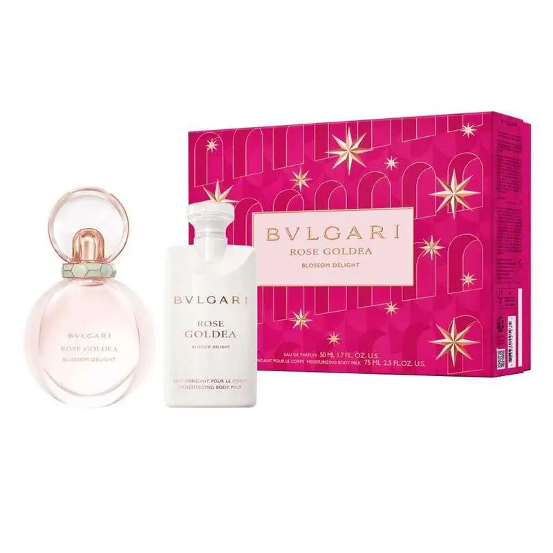 KIT BULGARI ROSE GOLDEA BLOSSOM DELIGHT EAU DE PARFUM 50ML + LOÇÃO HIDRATANTE CORPORAL ROSE GOLDEA 75ML