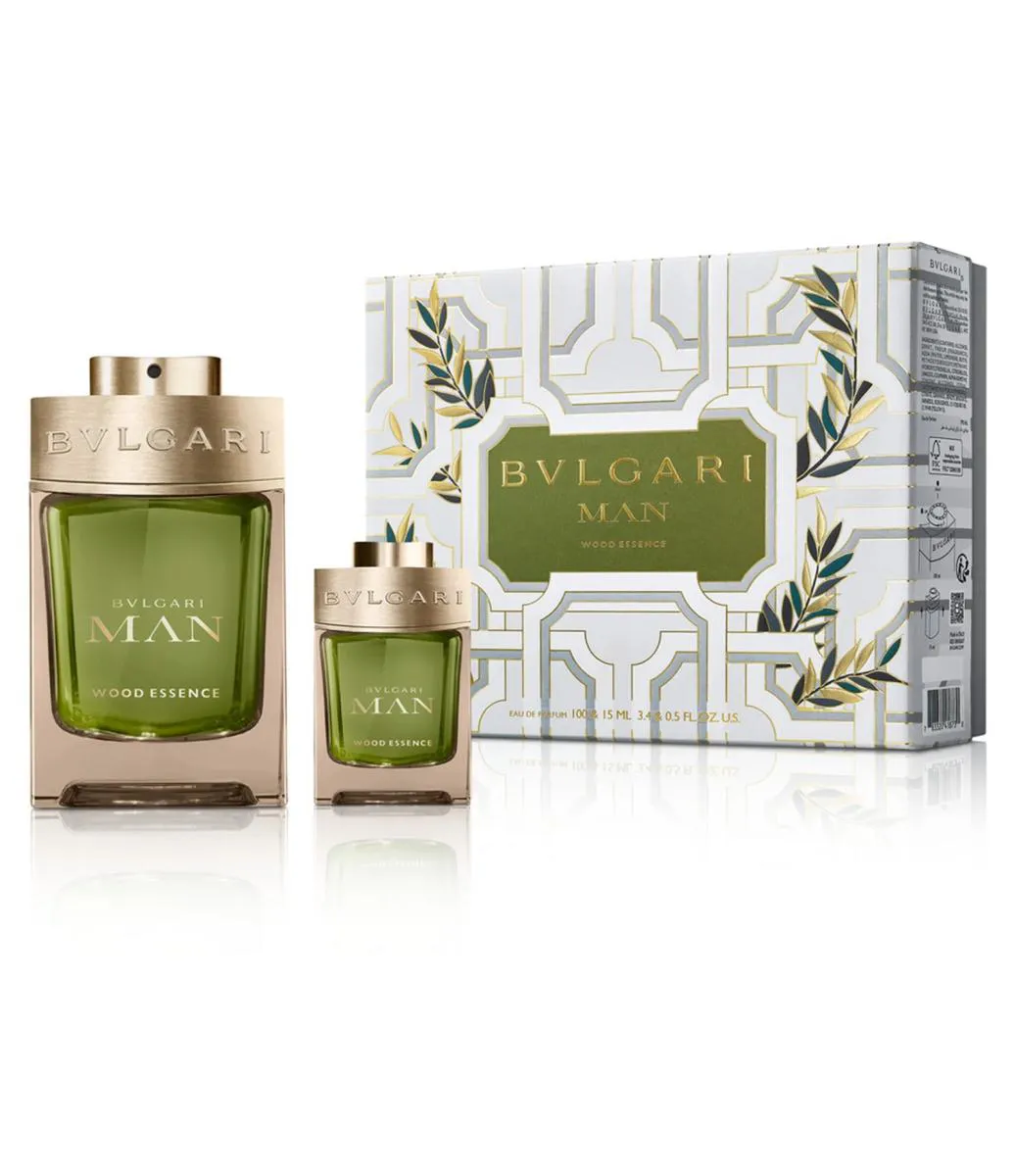 KIT BULGARI MAN WOOD ESSENCE EAU DE PARFUM 100ML + EAU DE PARFUM 15ML
