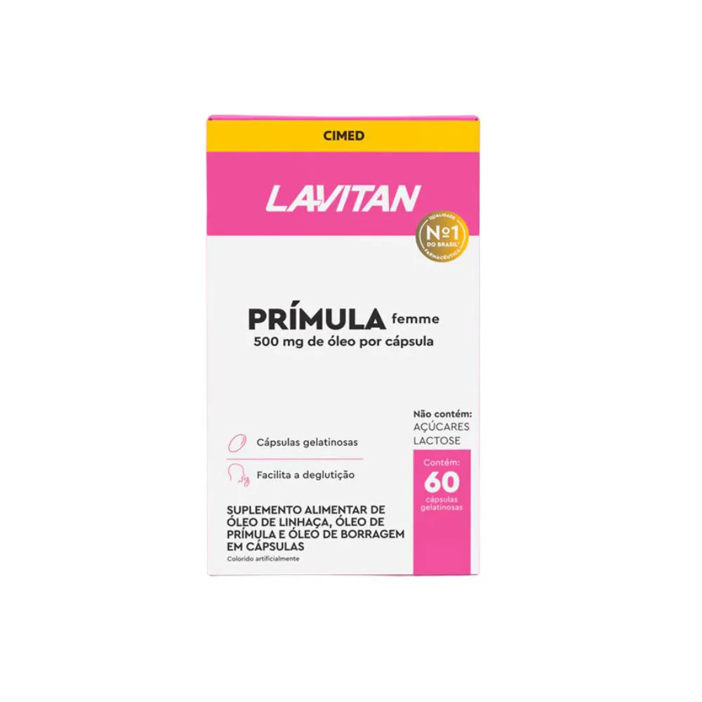 LAVITAN PRíMULA FEMME 500MG - 60 CAPS - CIMED