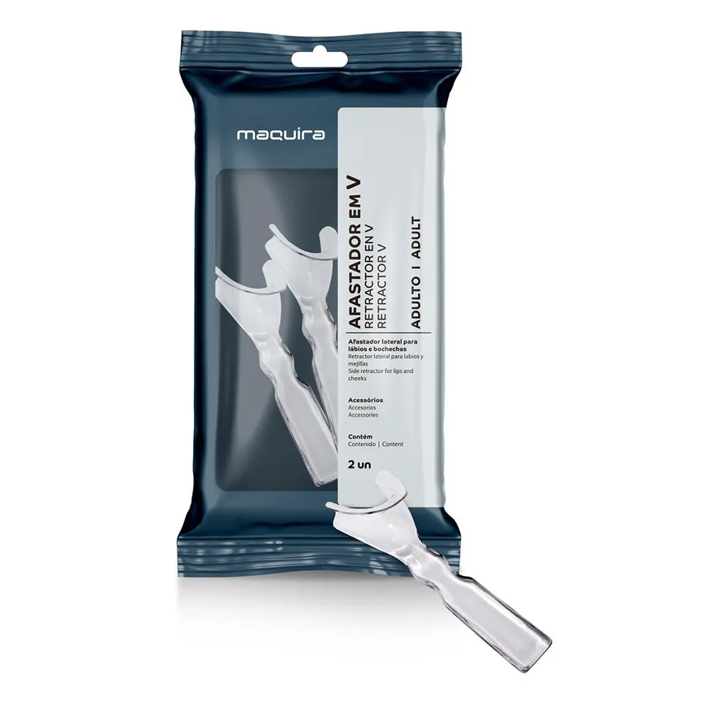 AFASTADOR LABIAL LATERAL FORMATO "V" AUTOCLAVáVEL MAQUIRA Adulto