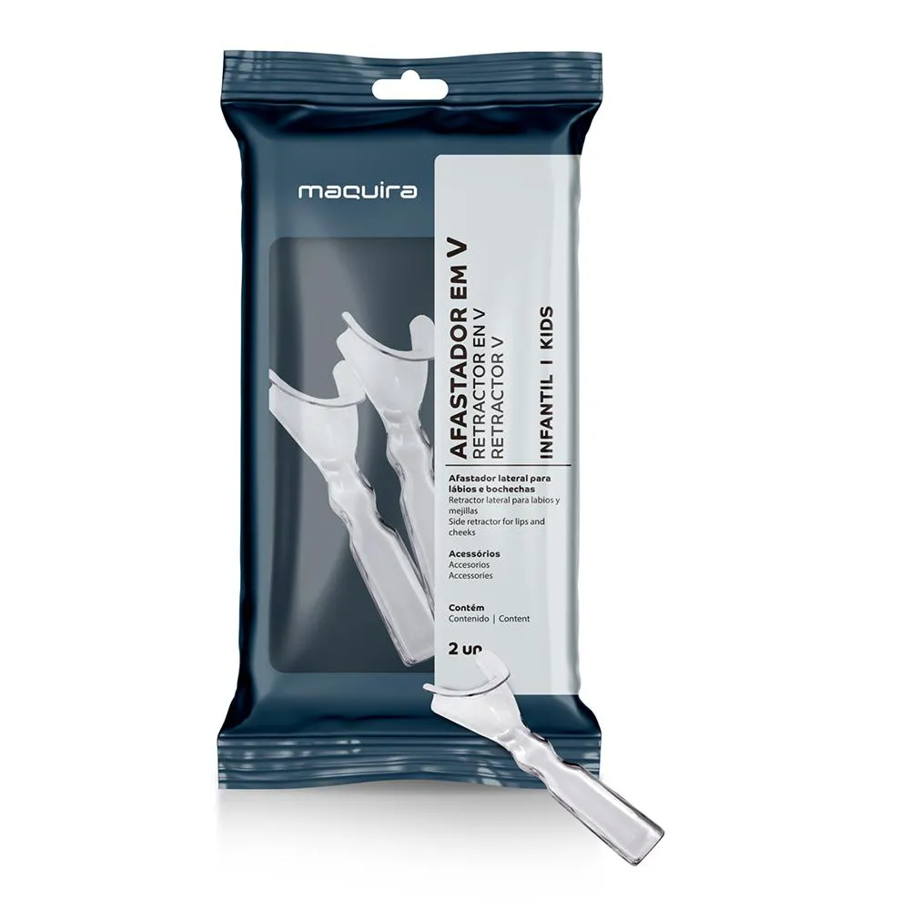AFASTADOR LABIAL LATERAL FORMATO "V" AUTOCLAVáVEL MAQUIRA Infantil
