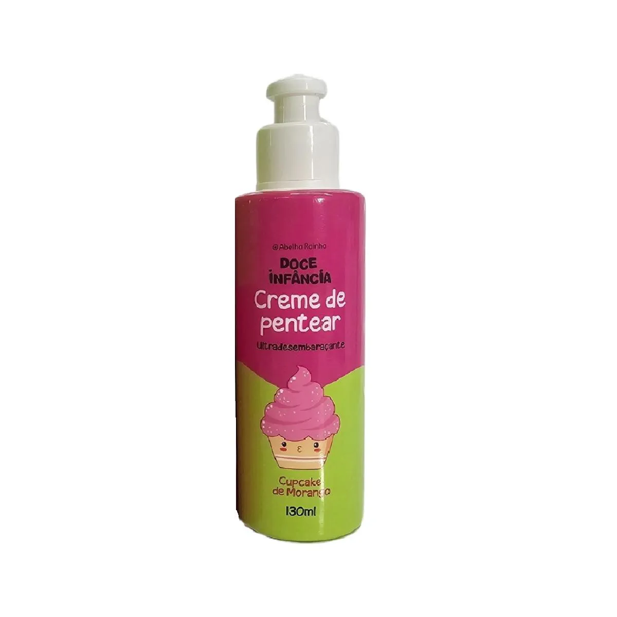 CREME DE PENTEAR ULTRA DESEMBARAçANTE CUPCAKE DE MORANGO DOCE INFâNCIA ABELHA RAINHA 130ML