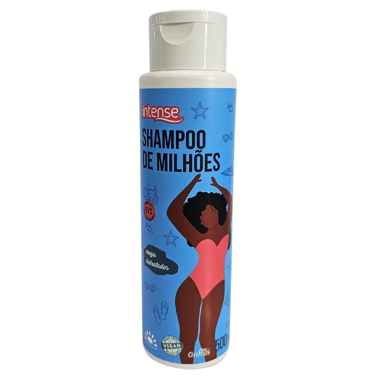 SHAMPOO DE MILHõES MEGA HIDRATADOS VEGANO INTENSE GRIFFUS 500ML