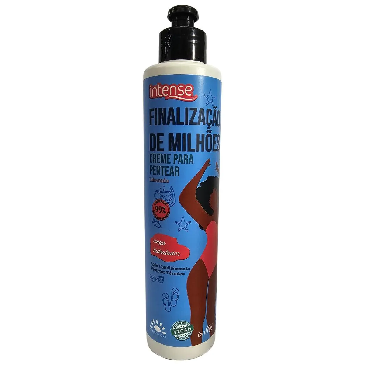 CREME PARA PENTEAR FINALIZAçãO DE MILHõES MEGA HIDRATADOS VEGANO INTENSE GRIFFUS 300ML