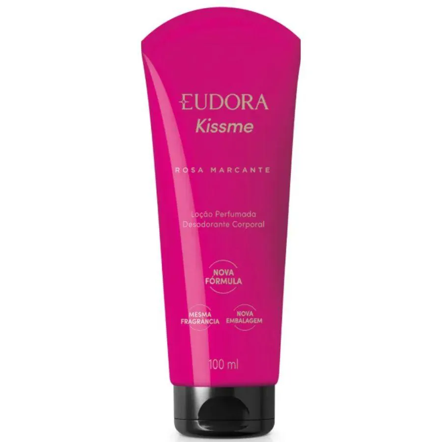 LOçãO PERFUMADA CORPORAL KISSME ROSA MARCANTE 100ML - EUDORA