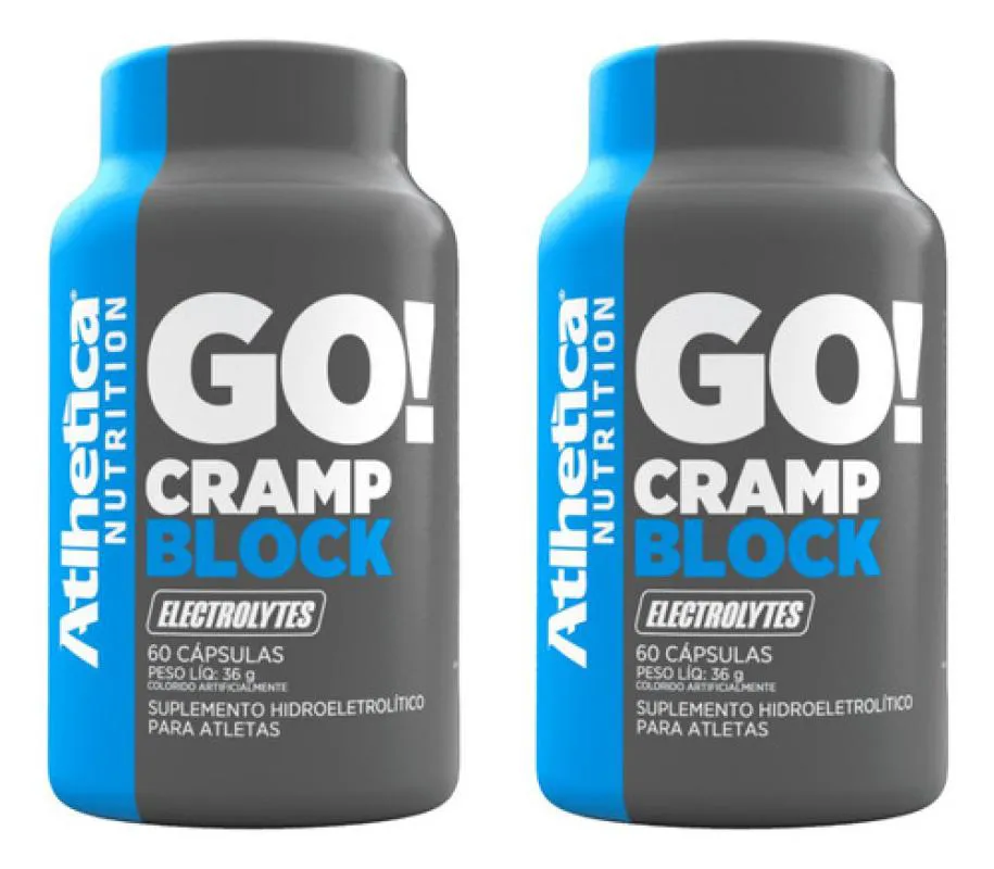 KIT 2 GRAMP BLOCK 60 CAPS ANTI CAIBRAS HIDROELETROLITICO