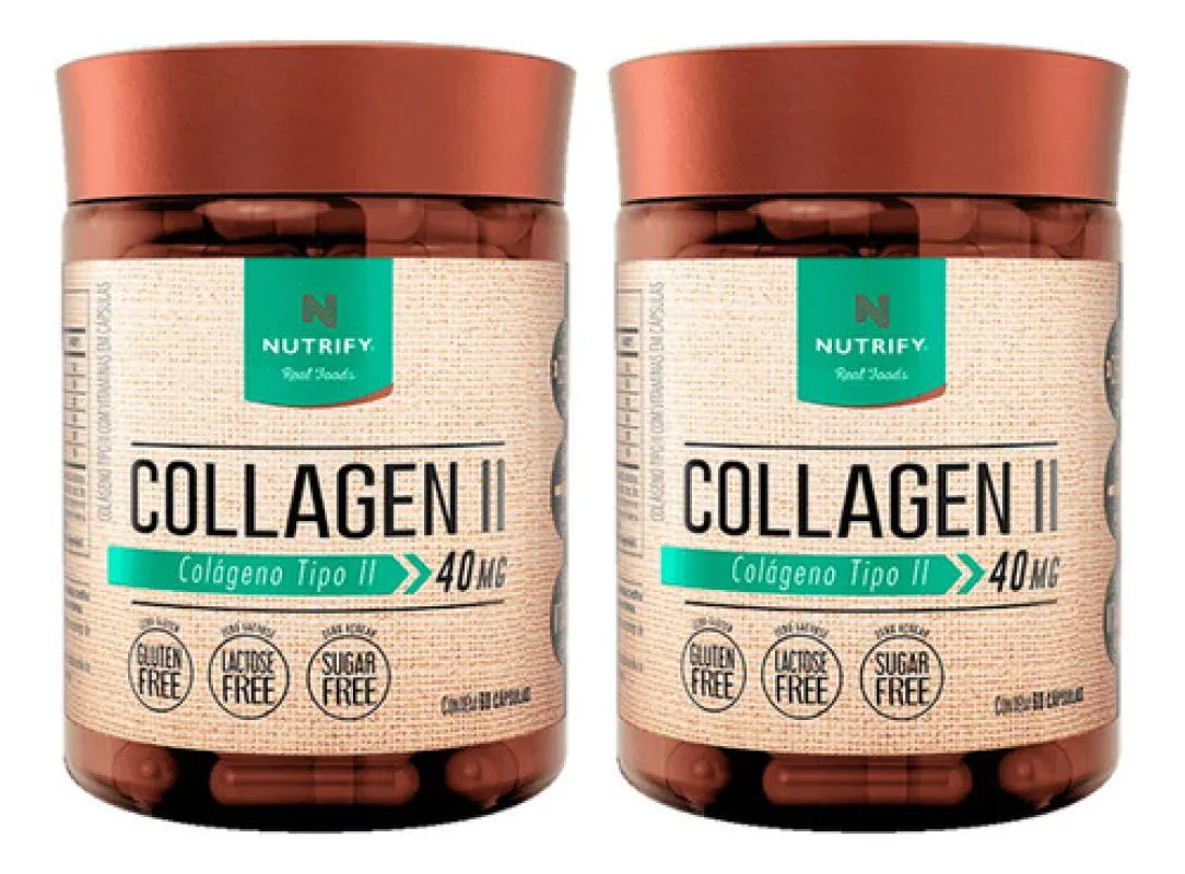 KIT 2 COLAGENO TIPO I I 40 MG NUTRIFY COLAGENO TIPO 2