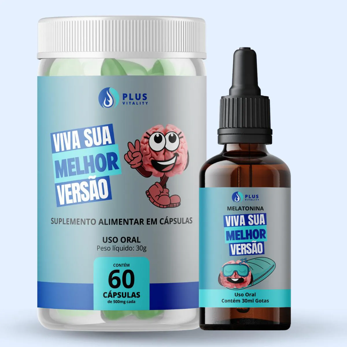 KIT 1 PLUS VITALITY DIA E 1 PLUS VITALITY NOITE MELATONINA SONO REPARADOR