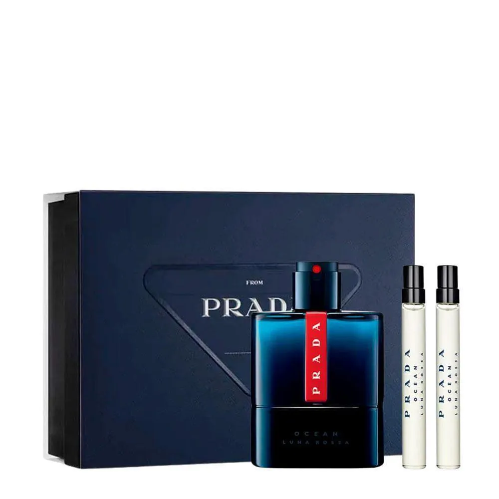 KIT PRADA OCEAN LUNA ROSSA FOR MEN - EAU DE TOILETTE 100ML + 2 MINIATURAS 10ML