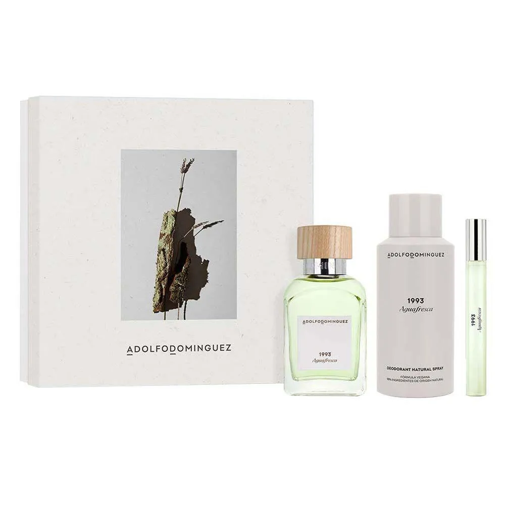 KIT ADOLFO DOMINGUEZ 1993 AGUA FRESCA - EAU DE TOILETTE 120ML + DESODORANTE 150ML + EAU DE TOILETTE 10ML