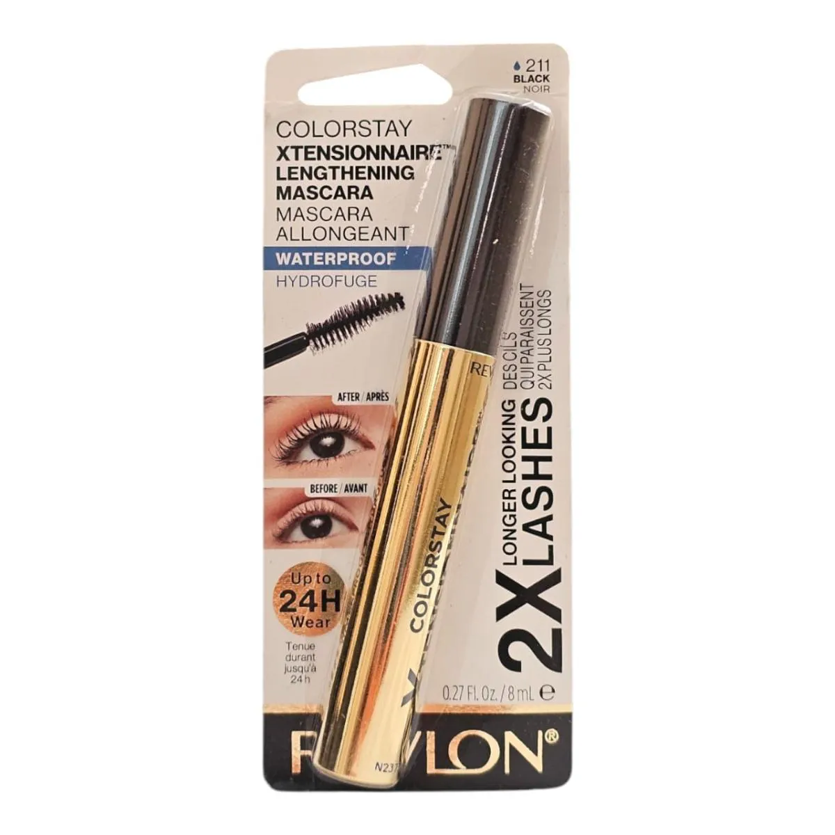 REVLON COLORSTAY XTENSIONNAIRE - MáSCARA DE CíLIOS PRETA 211 À PROVA D&#039áGUA 8ML