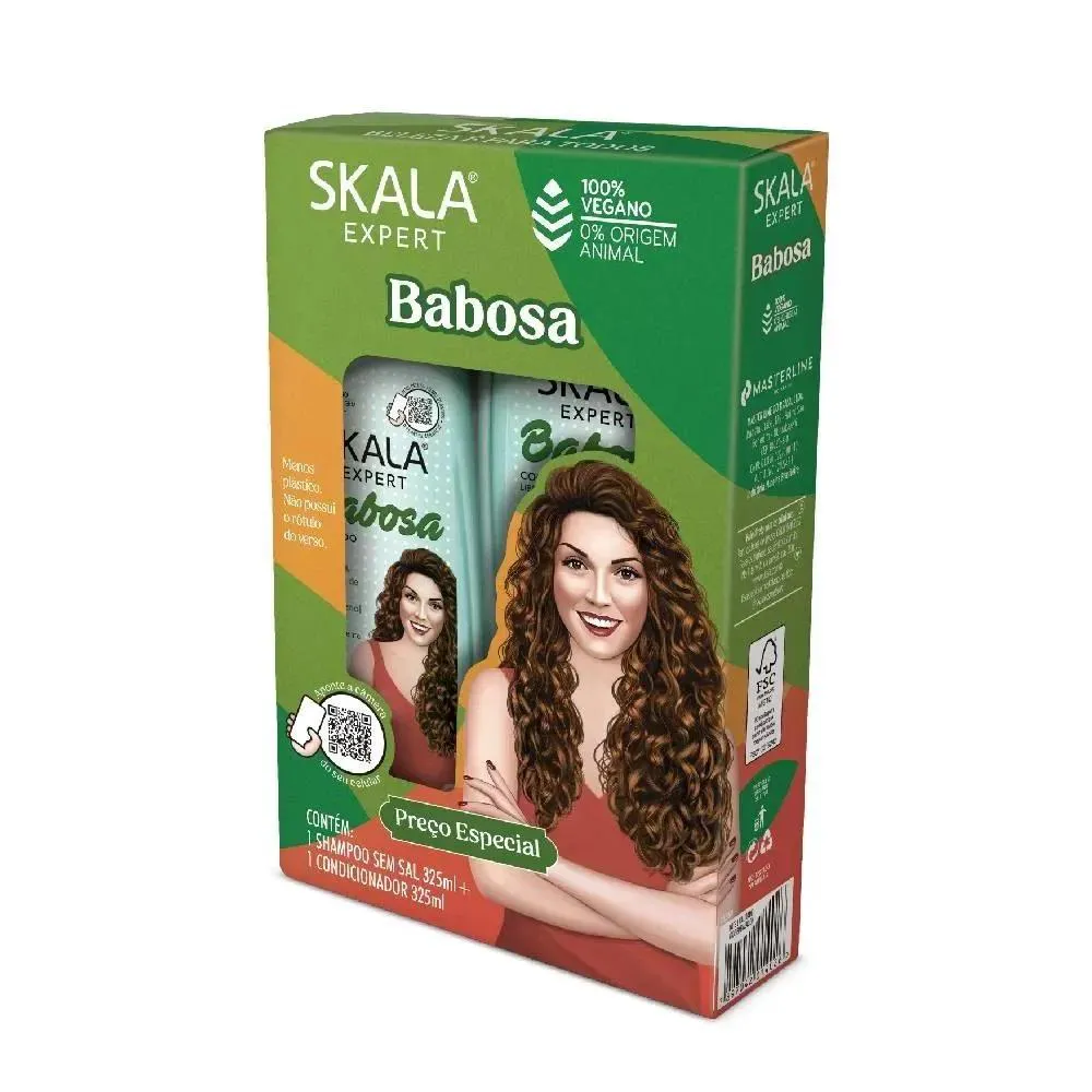 KIT SHAMPOO 325ML + CONDICIONADOR 325ML BABOSA - SKALA