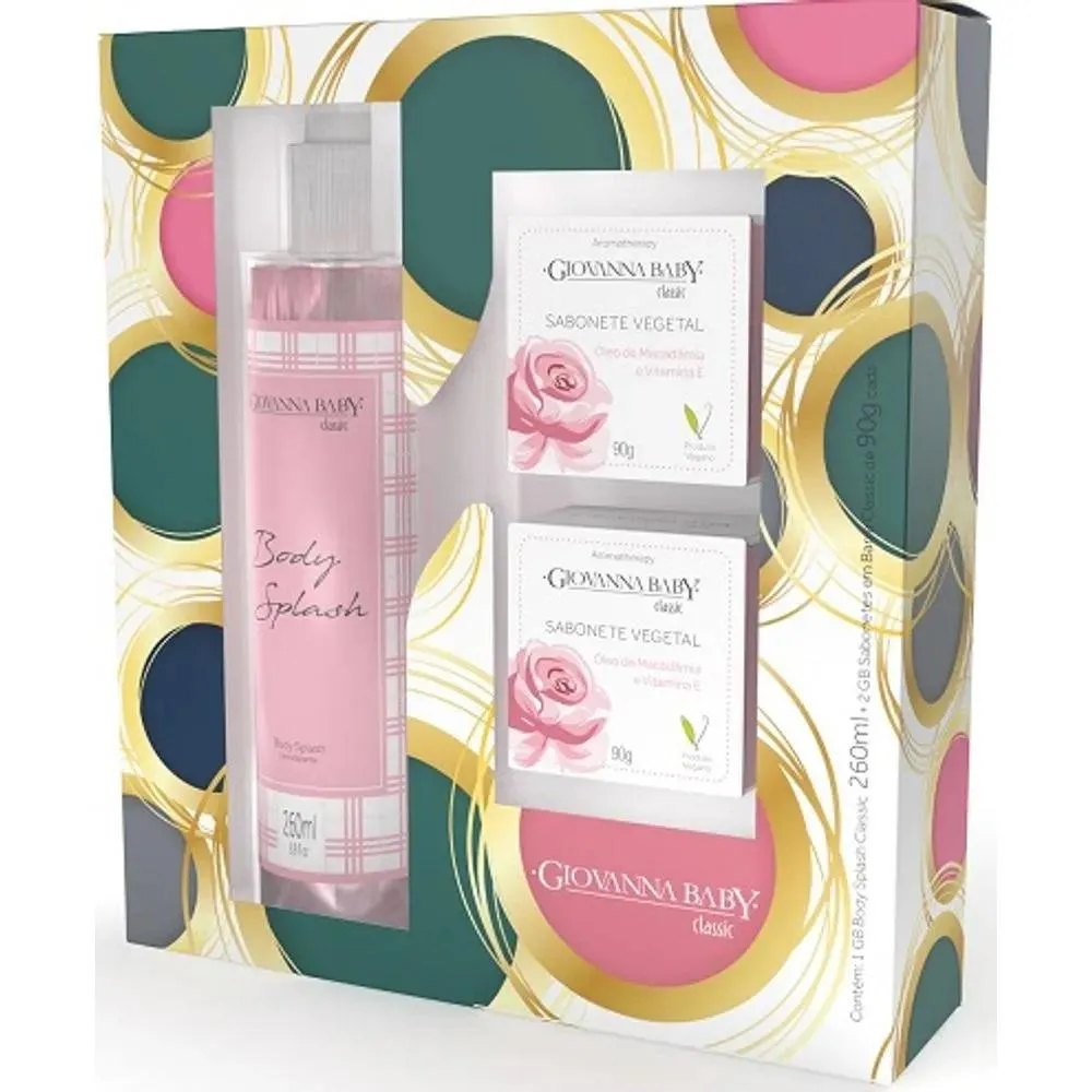 KIT BODY SPLASH + 2 SABONETE VEGETAL CLASSIC - GIOVANNA BABY