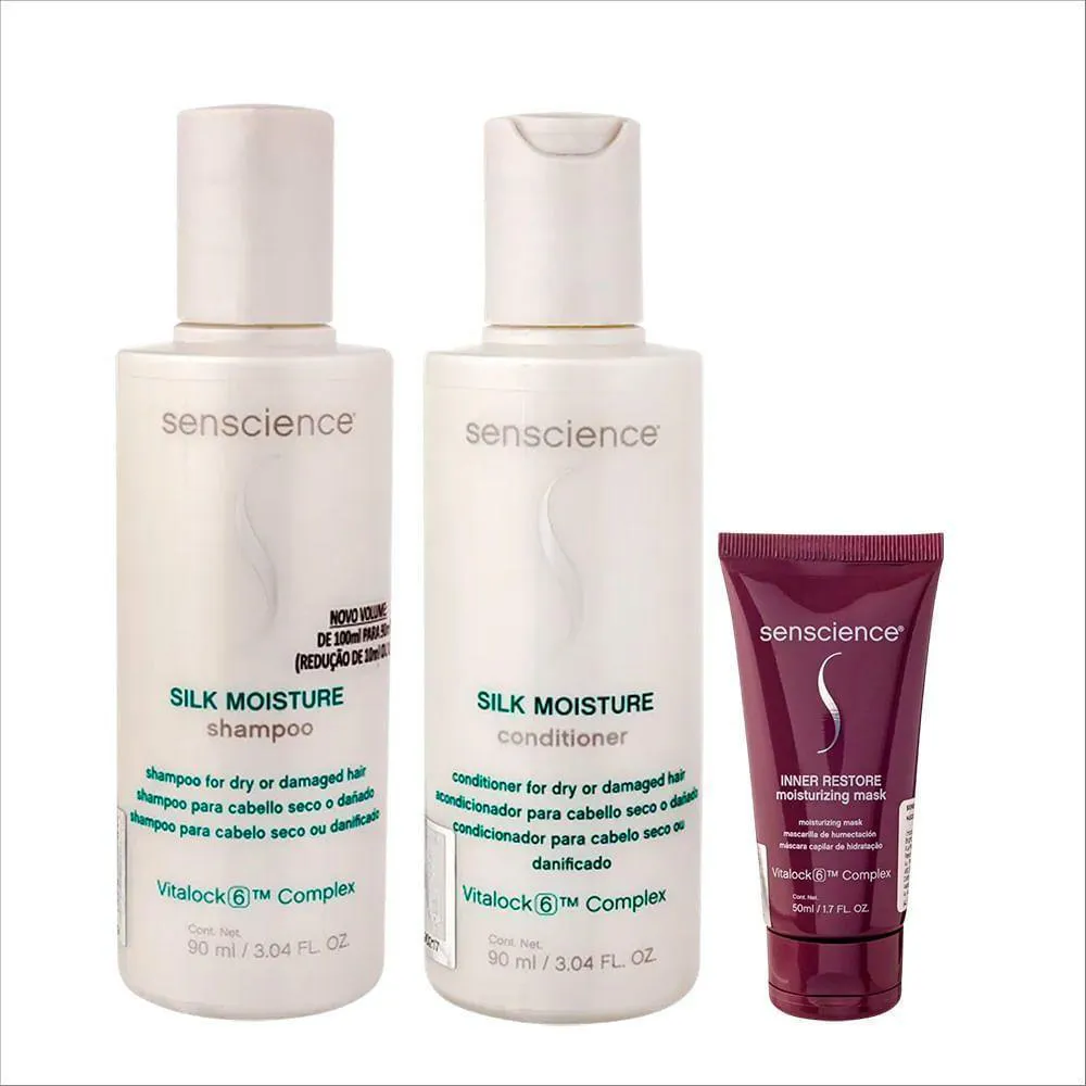 KIT SENSCIENCE MOISTURE - SHAMPOO 90ML + CONDICIONADOR 90ML + MáSCARA 50ML
