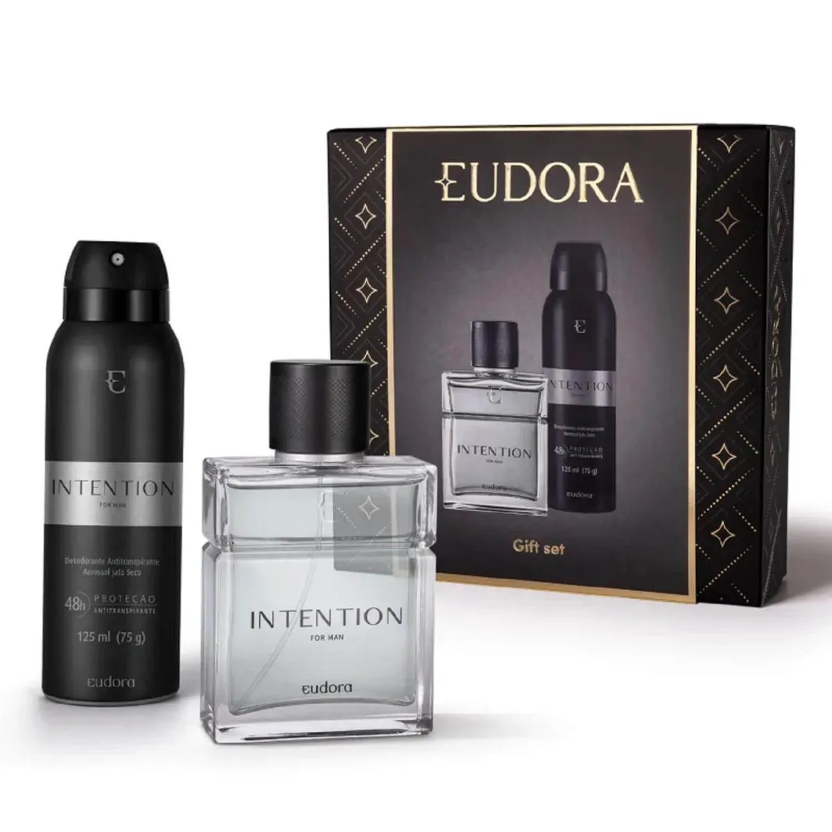 KIT EUDORA INTENTION DEO COLôNIA 100ML + DESODORANTE ANTITRANSPIRANTE AEROSSOL 125ML