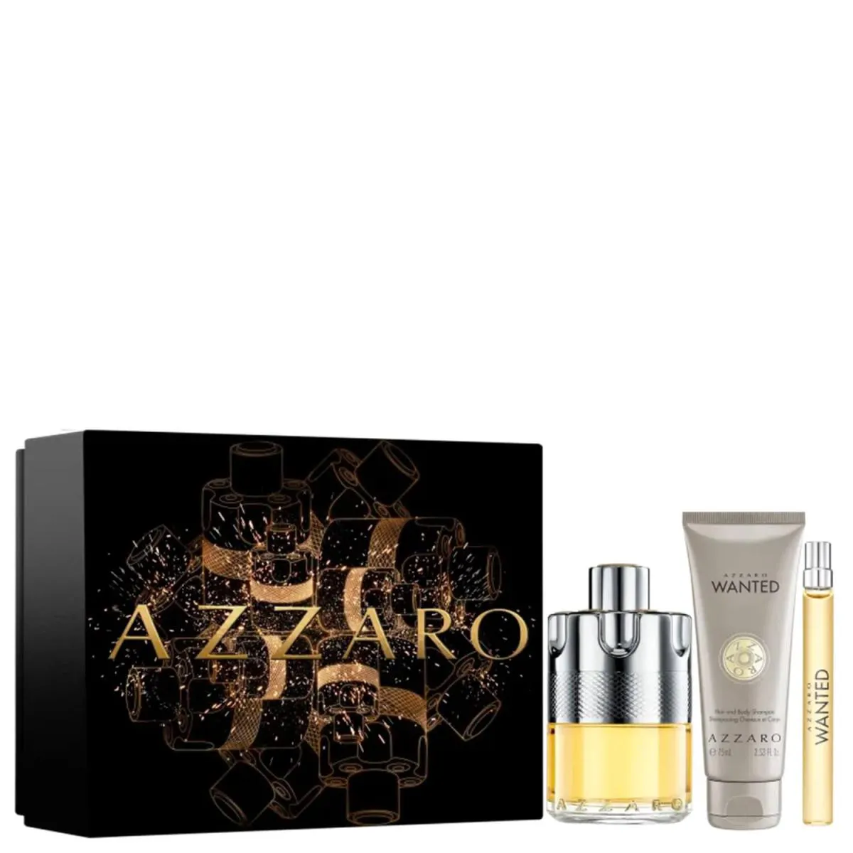 CONJUNTO WANTED AZZARO MASCULINO (3 PRODUTOS)