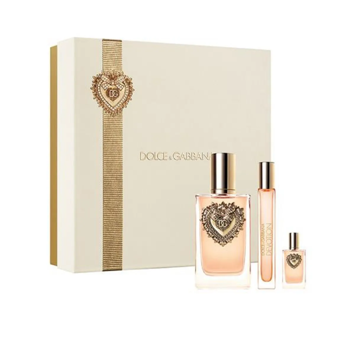 CONJUNTO DEVOTION DOLCE &GABBANA EAU DE PARFUM 100ML + TRAVEL SIZE 10ML + MINIATURA COFFRET