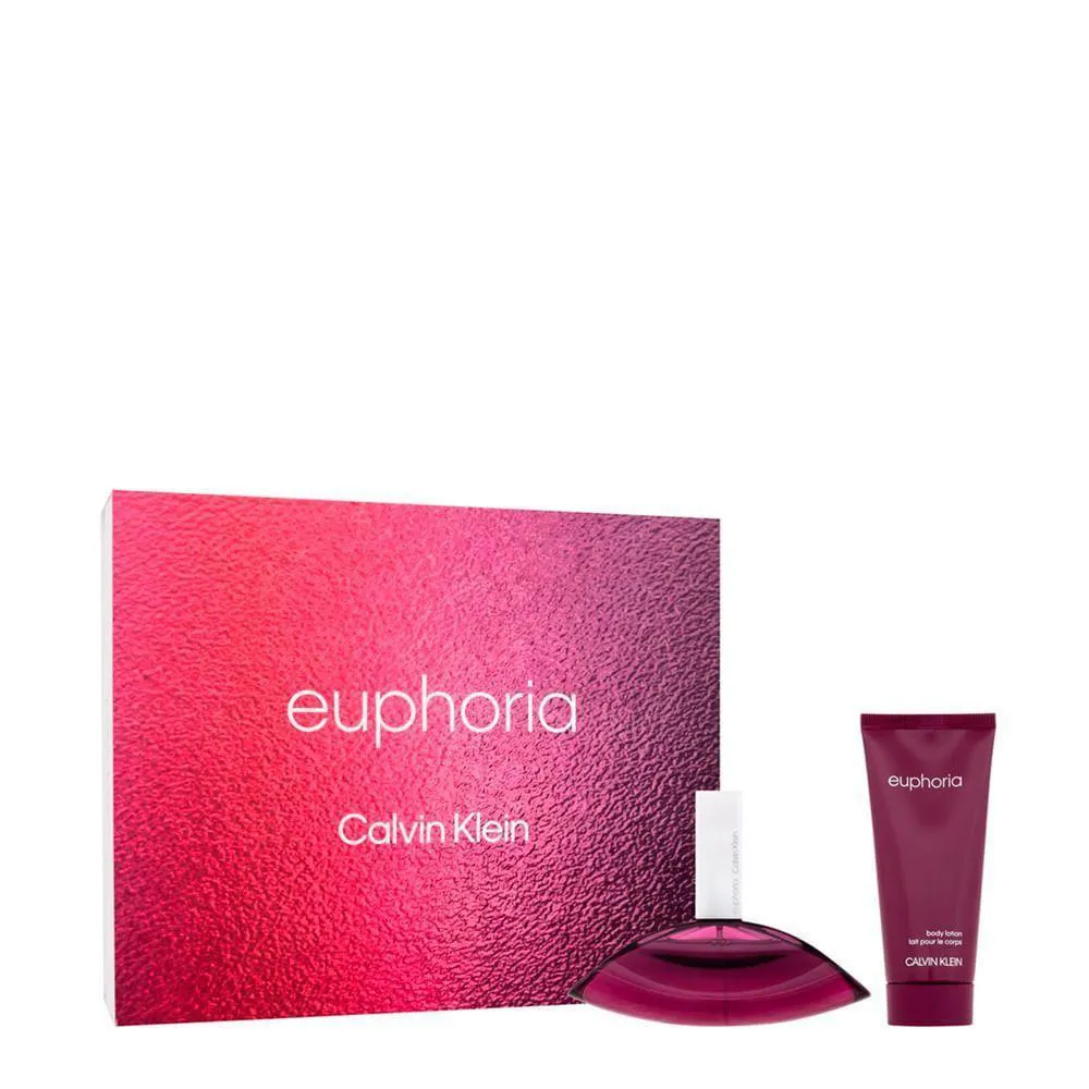 KIT CALVIN KLEIN EUPHORIA EDP FEMININO 100ML + BODY LOTION