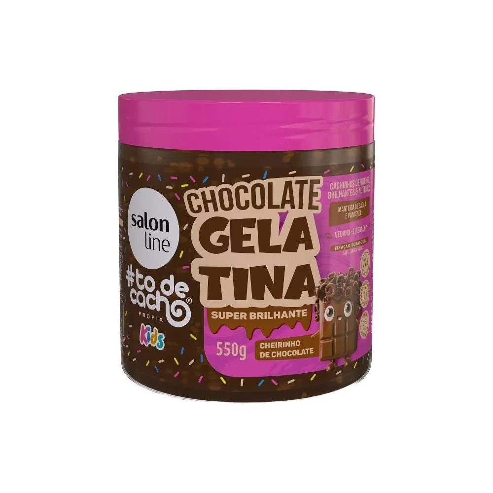 GELATINA CAPILAR SALON LINE #TODECACHO KIDS CHOCOLATE SUPER BRILHANTE 550G