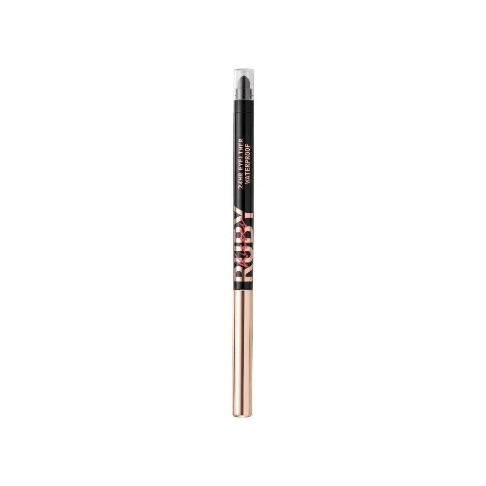 LáPIS RETRáTIL PARA OLHOS A PROVA D’áGUA RK BY KISS BLACKEST BLACK
