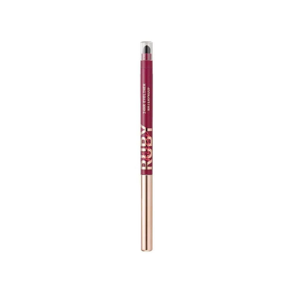 LáPIS RETRáTIL PARA OLHOS A PROVA D’áGUA RK BY KISS GLITTERY BURGUNDY