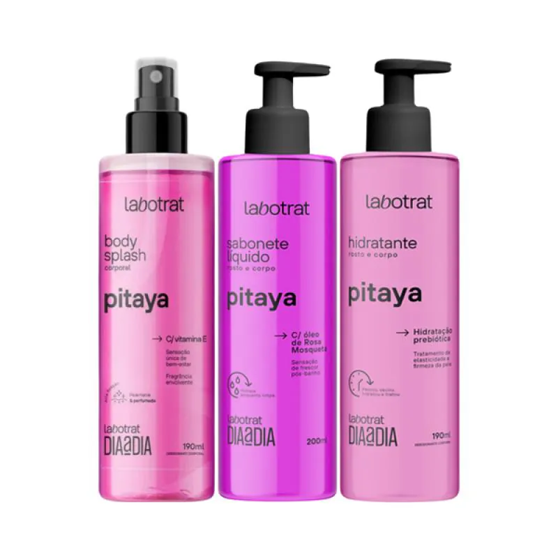 KIT DIA A DIA PITAYA BODY SPLASH + HIDRATANTE + SABONETE