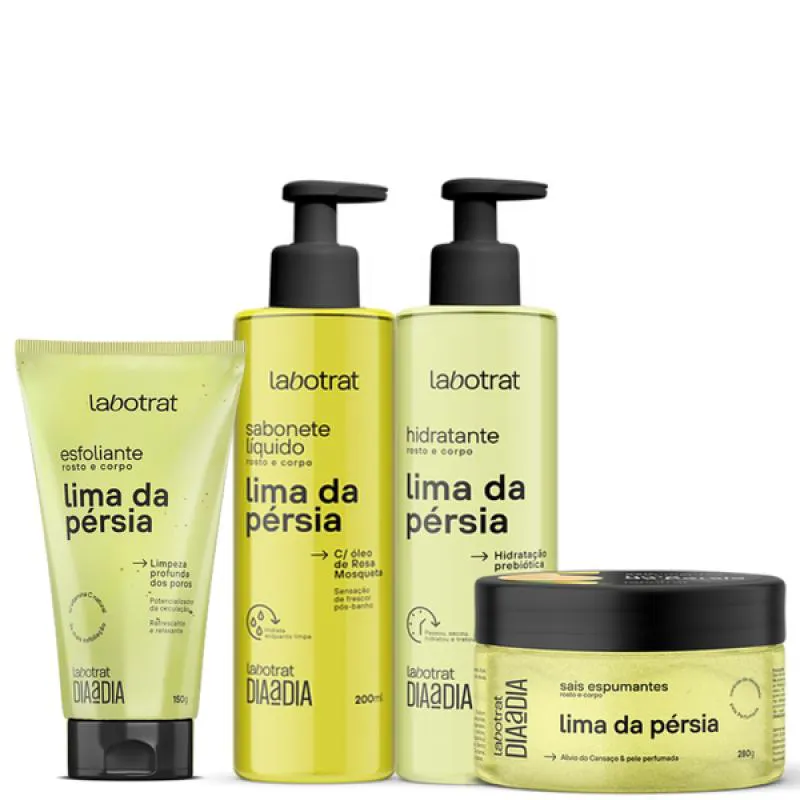 KIT DIA A DIA LIMA DA PéRSIA ESFO 150ML + SABO + HIDRA + SAIS