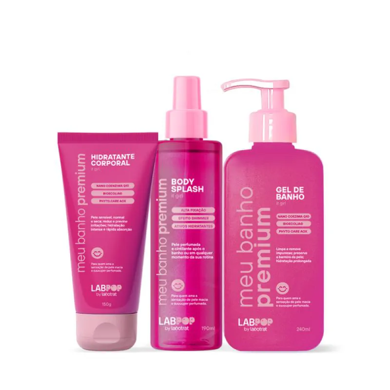 LABOTRAT LABPOP IT GIRL HIDRATANTE + GEL DE BANHO + BODY SPLASH