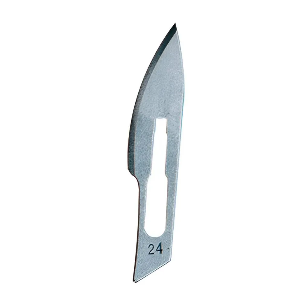 LâMINA DE BISTURI DE AçO CARBONO ESTéRIL CAIXA C/100 SOLIDOR 24