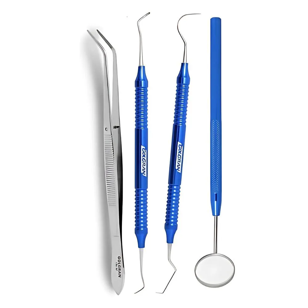 KIT DE INSTRUMENTAIS DE ATENDIMENTO CLíNICO COMPLETO GOLGRAN Azul