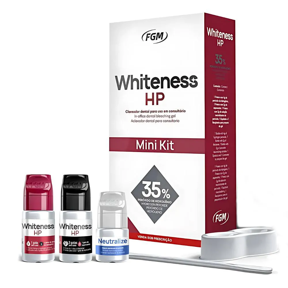 KIT CLAREADOR DENTAL PARA CONSULTóRIO WHITENESS HP 35% FGM 1 Paciente