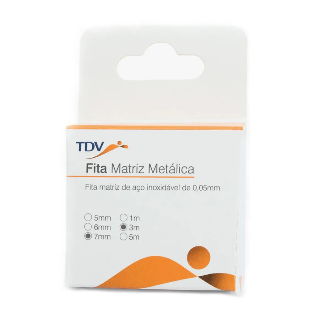 FITA BANDA MATRIZ METáLICA DE AçO INOXIDáVEL BOBINA TDV 7MM