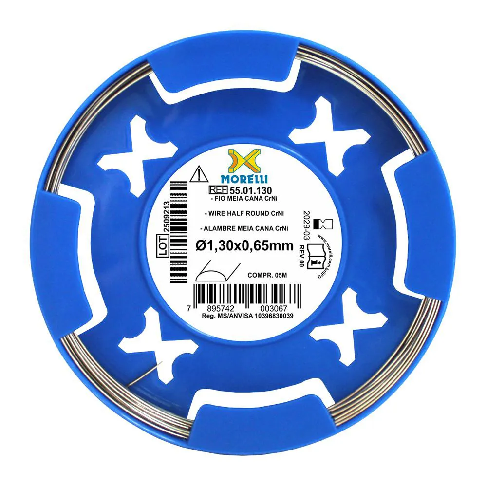 FIO ORTODôNTICO MEIA CANA CRNI ROLO COM 5 METROS MORELLI 130x065mm