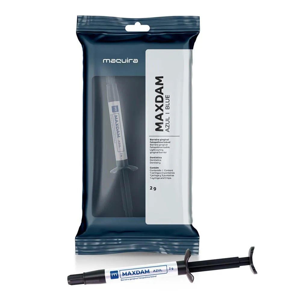 BARREIRA GENGIVAL FOTOPOLIMERIZáVEL MAXDAM AZUL 2G MAQUIRA