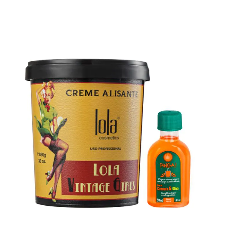 LOLA VINTAGE GIRLS ALISANTE 850G + PINGA! ÓLEO CENOURA E OLIVA