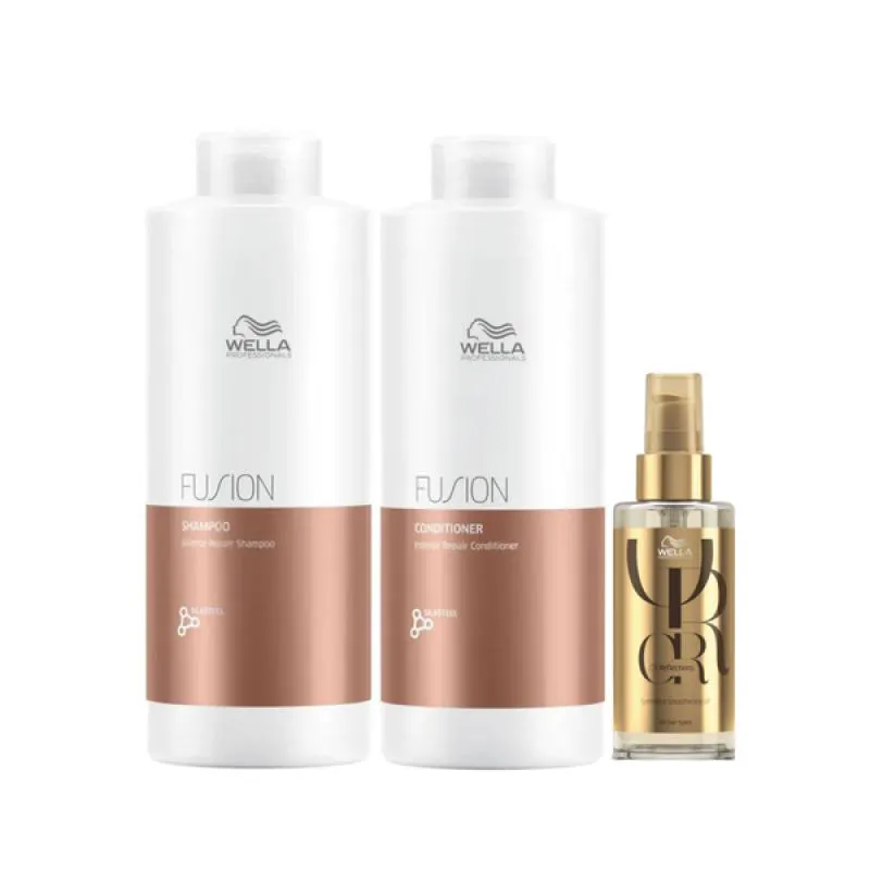 KIT WELLA FUSION DUO SALãO + ÓLEO 100ML