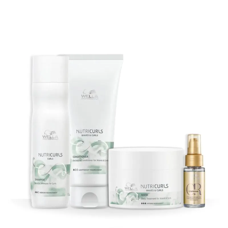 WELLA NUTRICURLS KIT COMPLETO HOME CARE + ÓLEO 30ML