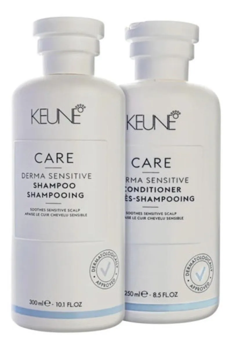 KEUNE SHAMPOO 300ML  + CONDICIONADOR 250ML DERMA SENSITIVE