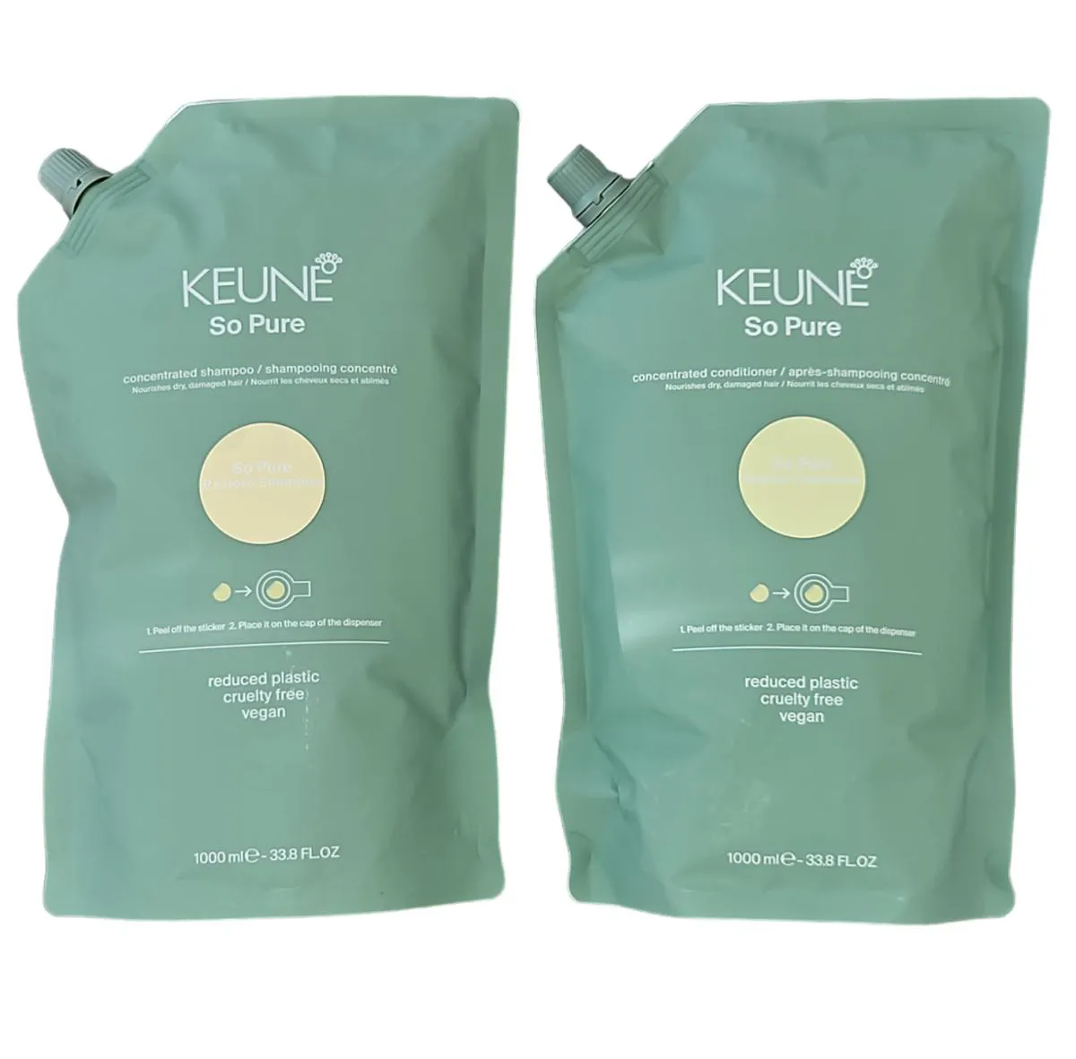 KEUNE SHAMPOO + CONDICIONADOR SO PURE RESTORE 1000ML