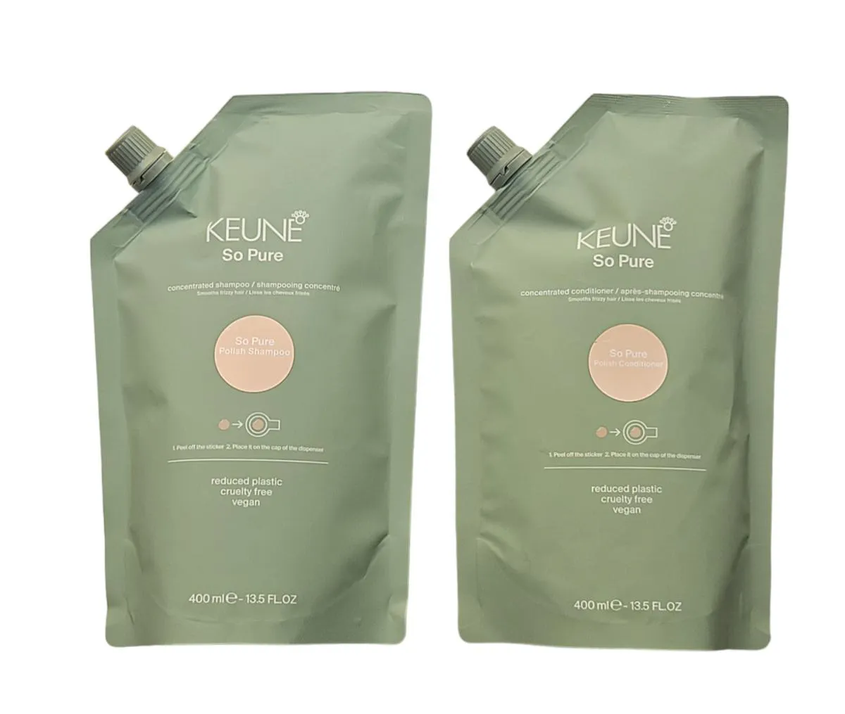 KEUNE SHAMPOO + CONDICIONADOR SO PURE POLISH
