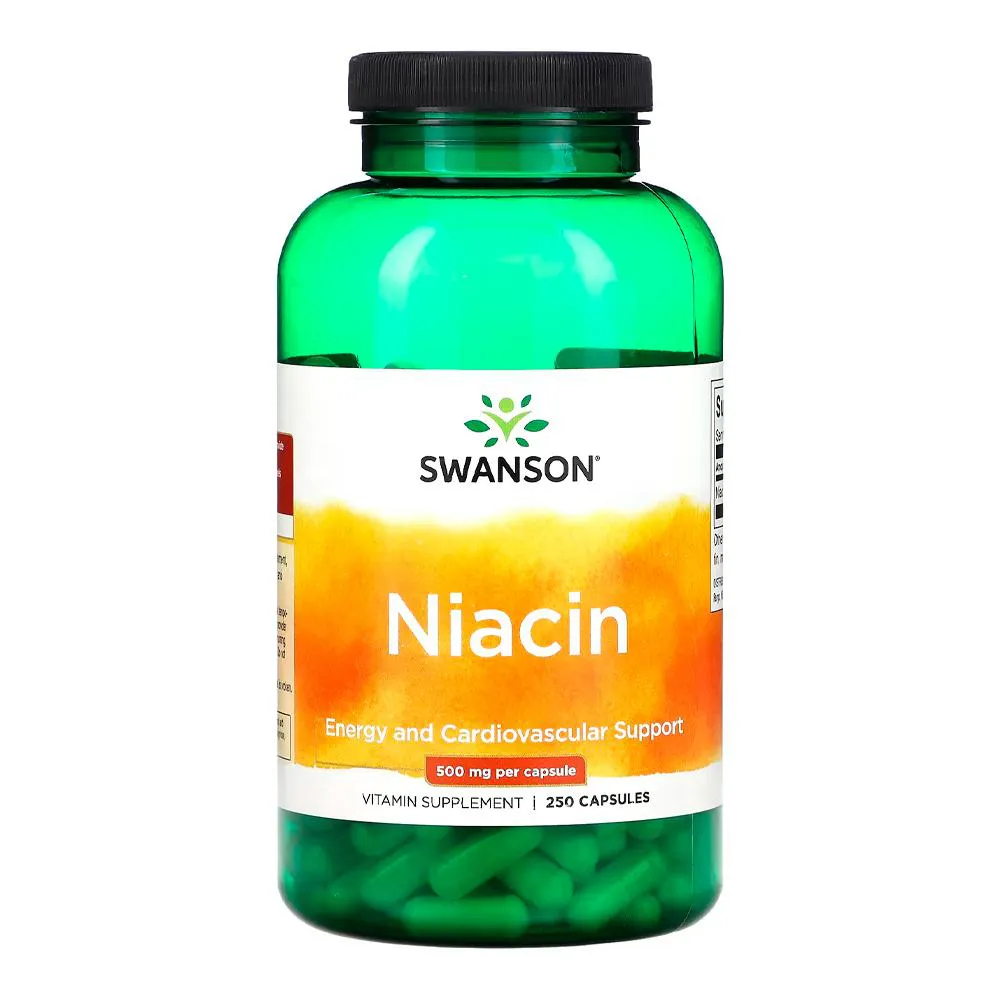 NIACINA 500MG SWANSON 250 CáPSULAS IMPORTADO