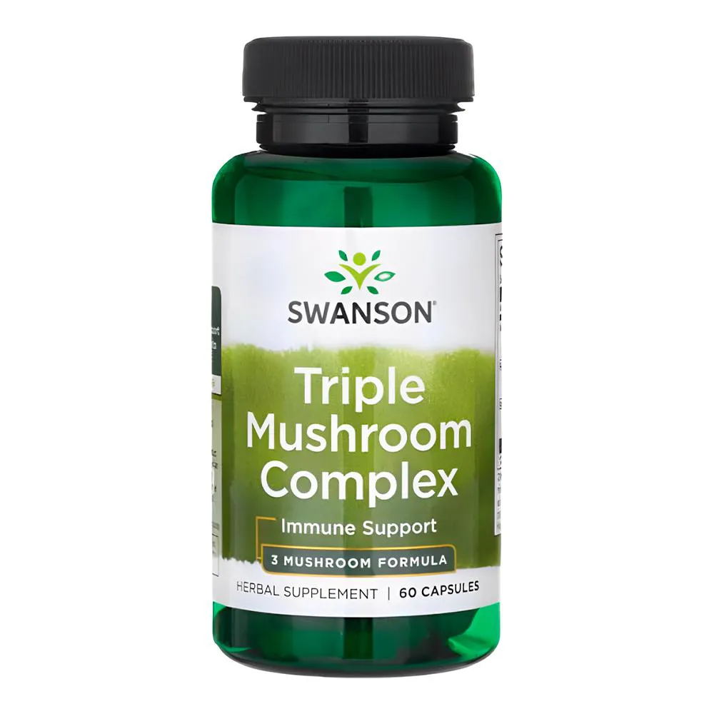 COGUMELO TRIPLO MUSHROOM SWANSON 60 CáPSULAS IMPORTADO