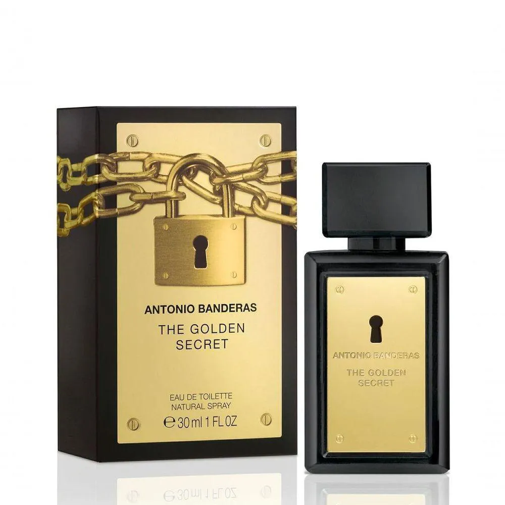 PERFUME ANTONIO BANDERAS THE SECRET GOLDEN - EAU DE TOILETTE - MASCULINO - 200 ML VOLUME DA UNIDADE 200 ML