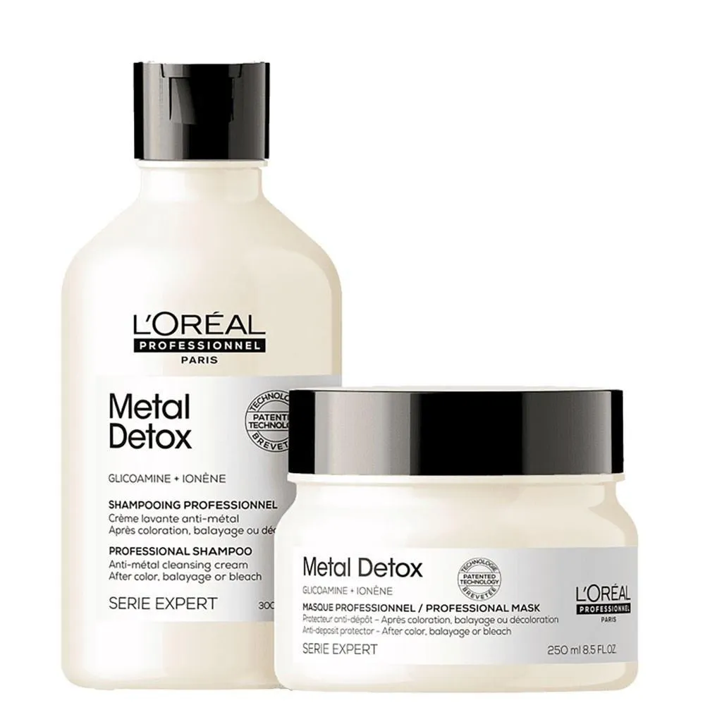LORéAL PROFESSIONNEL METAL DETOX SHAMPOO 300ML+ MáSCARA 250G